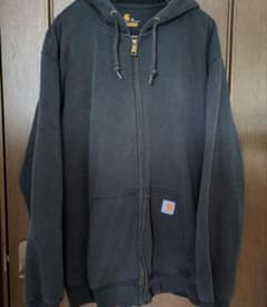 Carhartt XL ダークグレー ジップアップパーカーのサムネイル