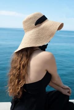 極美品 maison n.h paris ストローハット メゾンエヌアッシュパリのサムネイル
