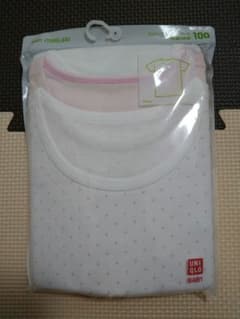 アンダーシャツ （肌着）3枚セット 100cm ホワイト・ピンクのサムネイル