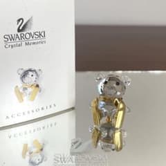 SWAROVSKI スワロフスキー テディベア クマ スキー ブローチ - メルカリ