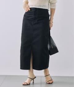 黒デニムタイトスカート スリット入りのサムネイル