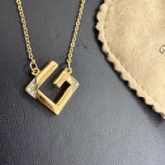 【ヴィンテージ】GIVENCHY Gロゴ ネックレス ゴールドカラー