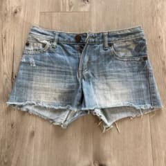 デニムショートパンツ カットオフ Sサイズのサムネイル