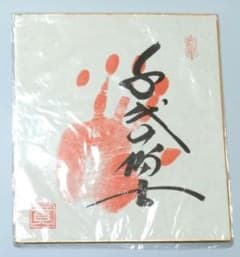 大相撲第58代横綱 千代の富士 手形色紙 サイン色紙 貢印入 - メルカリ