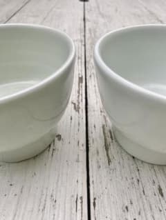 【新品未使用】　亀田大介　白磁高台飯椀　茶碗　小鉢　2個セット　作家もの　李朝 新品未使用】 亀田大介 白磁高台飯椀 茶碗 小鉢 2個セット 作家もの 李