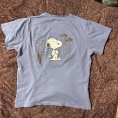 SNOOPY スヌーピー 和柄プリント 可愛 Tシャツ ライトブルー Mサイズのサムネイル