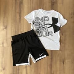 アンダーアーマー　ナイキ　Tシャツ　ハーフパンツ　140のサムネイル