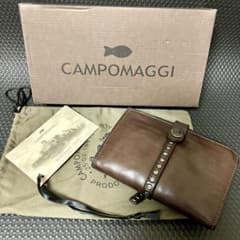 新品未使用】カンポマッジ☆バケッタレザー☆スタッズ☆2つ折り財布 
