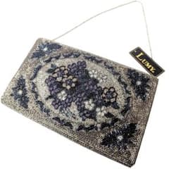 未使用　Lumy はしもと　皇室御用達　刺繍　フォーマルバッグ　クラッチバッグ 美品】Lumy ルミー はしもと ビーズ バッグ クラッチ 皇室御用達