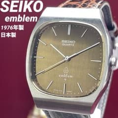 美品 1976年製 SEIKO emblem クォーツ 電池交換済 日本製 - メルカリ