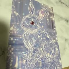 白うさぎ 高光沢透明シールのサムネイル
