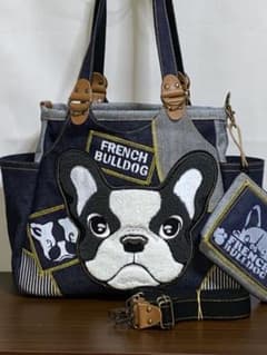 ☆岡山デニム☆特大ワッペン☆フレンチブルドッグ☆4wayあおり