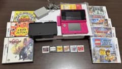 ニンテンドー3DS グロスピンク 本体＋ソフト13本箱充電器付動作確認済初期化済