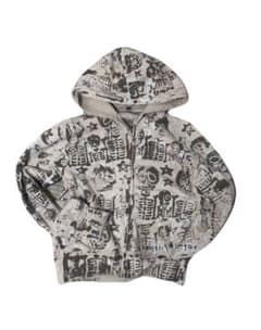 激レア　USA製L.A.Air Line スカル総柄 ジップパーカーのサムネイル