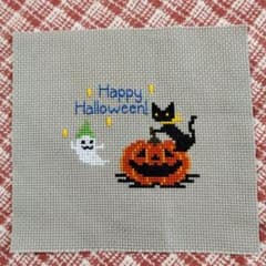 クロスステッチ完成品　ハッピーハロウィン② - 4