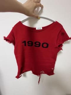 LAGUA GEM 1990 ダメージ加工 ショート丈 Tシャツのサムネイル