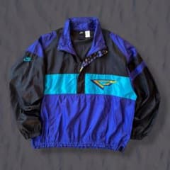 超希少】90s NIKE FLIGHT ナイロンハーフジップ 黒×青 美品 - メルカリ