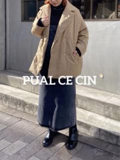 PUAL CE CIN　中綿テーラードコート　ブラック PUAL CE CIN（ピュアルセシン）の「【WEB限定】中綿テーラード