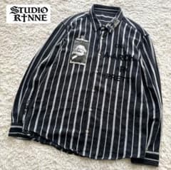 ANARCHY マルクス 太ストライプ 袖ロゴ アナーキーシャツ パンク XL