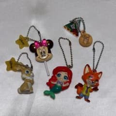 ディズニー キャラクター キーホルダー 5点セット ガチャのサムネイル