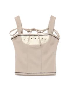 ANDMARY Luca stitch tops beige リバイバルのサムネイル