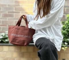 DEAN＆DELUCA♪レアロゴラメ入り 内ポケ付　トートS レッドビーンズ