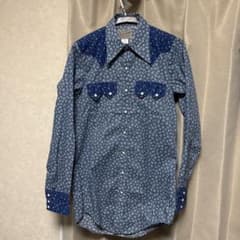 美品 ロックマウント ウエスタンシャツ レインボータグ14-1/2 32 S程度
