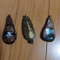 陶器製 箸置き 3個セット 葉っぱ・茄子のサムネイル