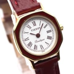 希少 TISSOT Boutique レディース 腕時計 ヴィンテージ ボルドー 希少 TISSOT Boutique レディース 腕時計 ヴィンテージ ボルドー