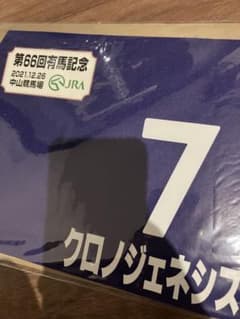 第66回有馬記念 クロノジェネシス ミニゼッケン　競馬のサムネイル