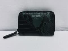 希少極美品☆ JIMMY CHOO ジミーチュウ ラウンドジップ ヘビ柄 ケース