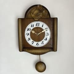 ミッキーマウス 振り子時計 木製　 ジャンク品　(振り子のみ作動)のサムネイル