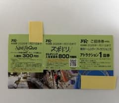 東京ドームシティアトラクションチケット5枚のサムネイル