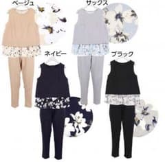 神戸レタス 裾花柄 ブラックのサムネイル