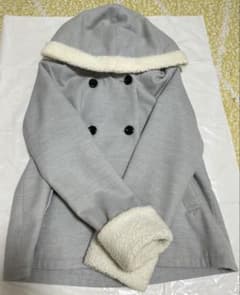 as know as グレー ダブルブレストコートのサムネイル