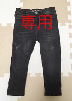 【美品】H&M キッズダメージデニム 黒 100のサムネイル