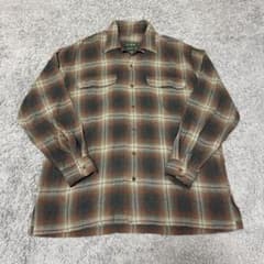 OLD J.CREW 90s 長袖　オープンカラー　オンブレ コットン 90s J.CREWオンブレチェック 長袖シャツ - メルカリ