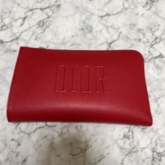 新品未使用品DIOR レッド ポーチのサムネイル