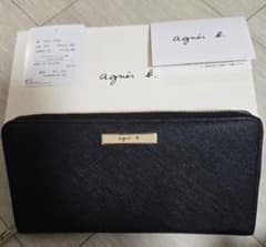 ふ*ん様 未使用級　agnès b. ブラック 長財布　ラウンドファスナーのサムネイル