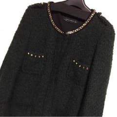 ZARA  裏地付き スタッズ付きコートのサムネイル