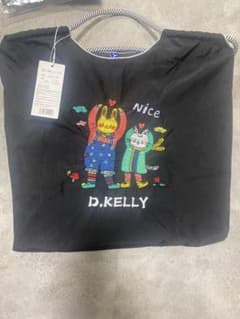《新品未使用》Ｄ.KELLY トートバッグ　猫刺繍　エコバッグ　ブラックのサムネイル