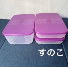 タッパーウェア フリーザーメイト L#1 L#2 3点セット 紫 冷凍 すのこ