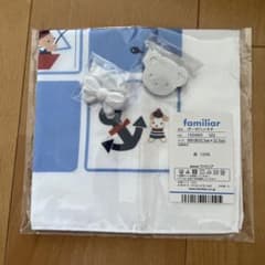 新品 ファミリア familia ガーゼハンカチ りぼん安全ピン白セット
