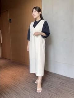 エアリーフェアリー　ホワイト ワンピース Vネック Mのサムネイル