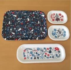 ☆In Red 7月号付録 ムーミン インテリアトレー4枚セット☆のサムネイル