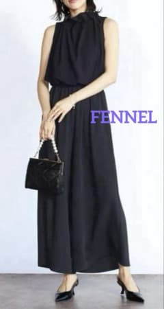 Thumbnail of FENNEL フェンネル ネックギャザーオールインワン サロペット ブラック 黒