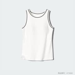 UNIQLO リブブラトップ/アメリカンスリーブ　ホワイトのサムネイル