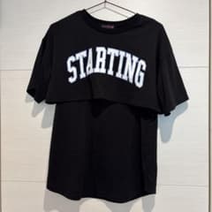 LOVE toxic 重ね着Tシャツ ブラックのサムネイル