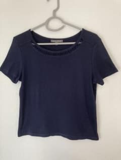 [ローラアシュレイ]ネイビー 半袖Tシャツ Lサイズのサムネイル