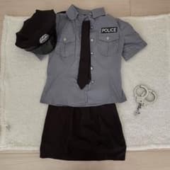 ポリス コスプレ衣装 4点セット 帽子 シャツ スカート 手錠のサムネイル